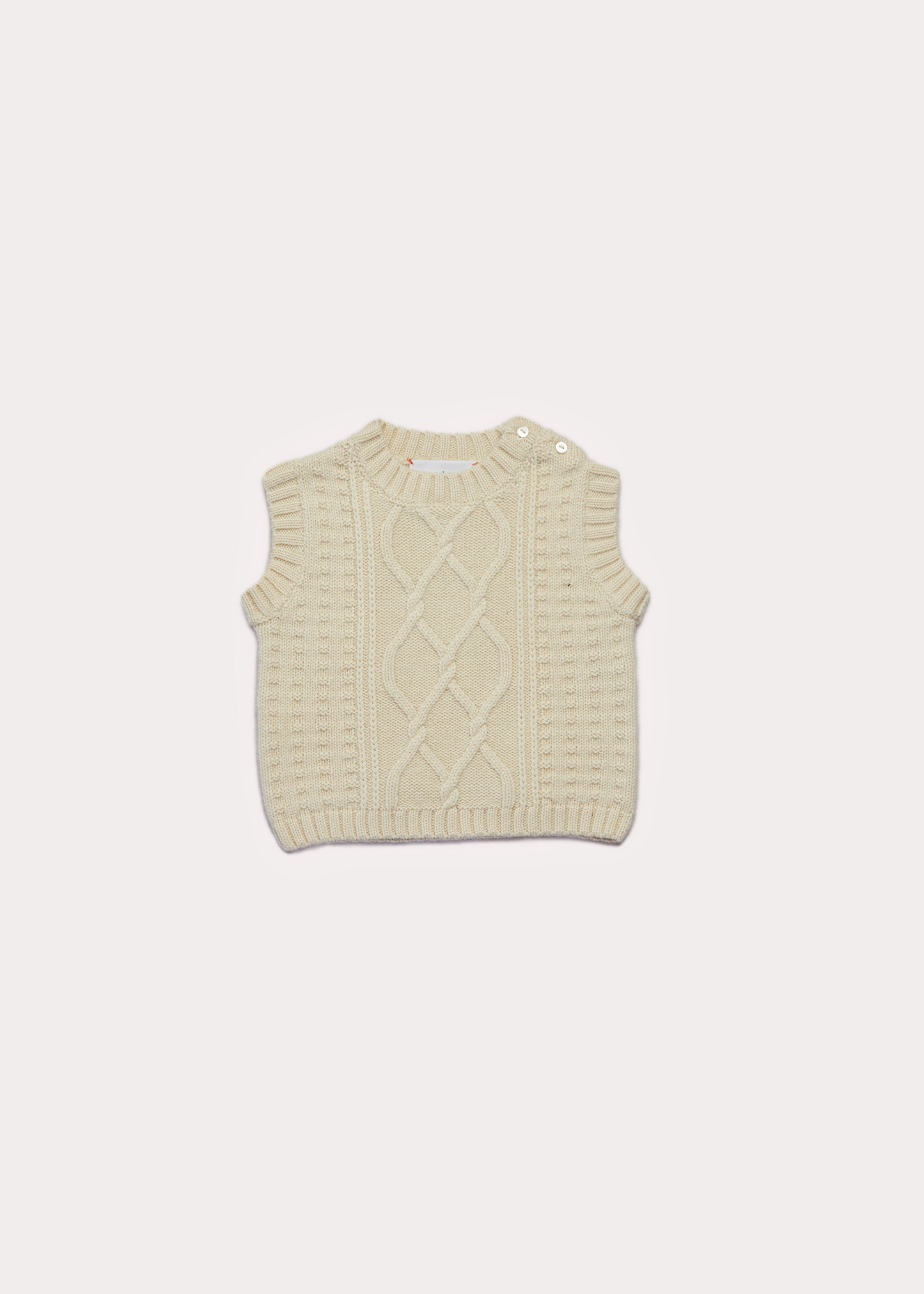PULL TORSADE SANS MANCHE BÉBÉ 100% Cachemire - Botiboty