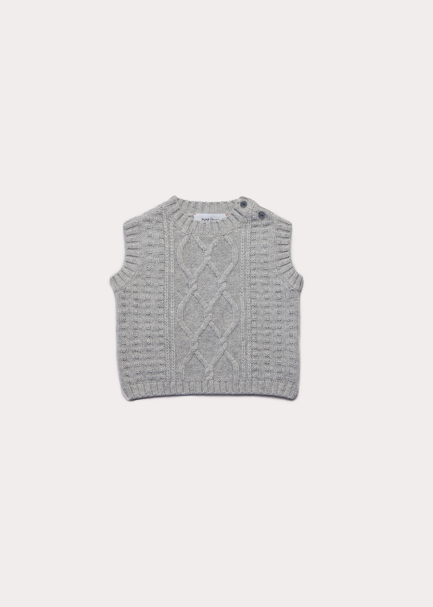 PULL TORSADE SANS MANCHE BÉBÉ 100% Cachemire - Botiboty