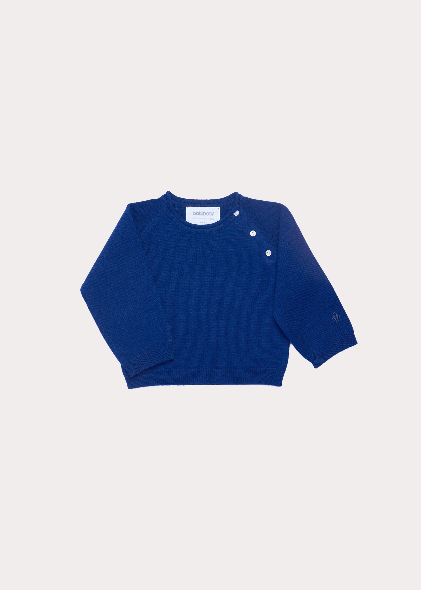 100% CASHMERE BABY RAGLAN SWEATER - Botiboty