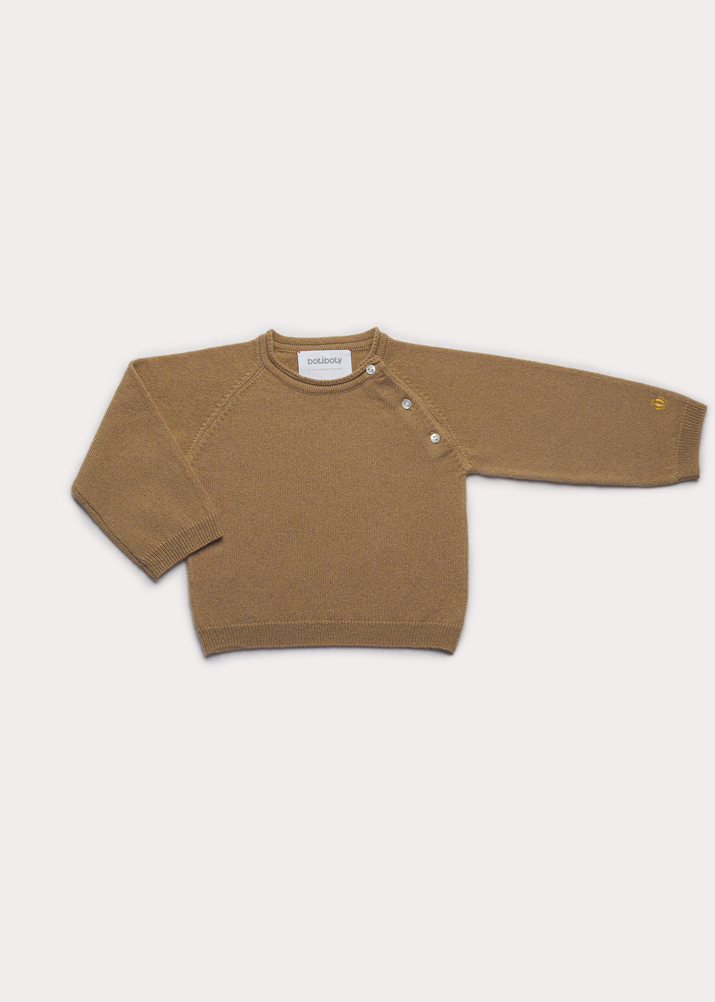 100% CASHMERE BABY RAGLAN SWEATER - Botiboty