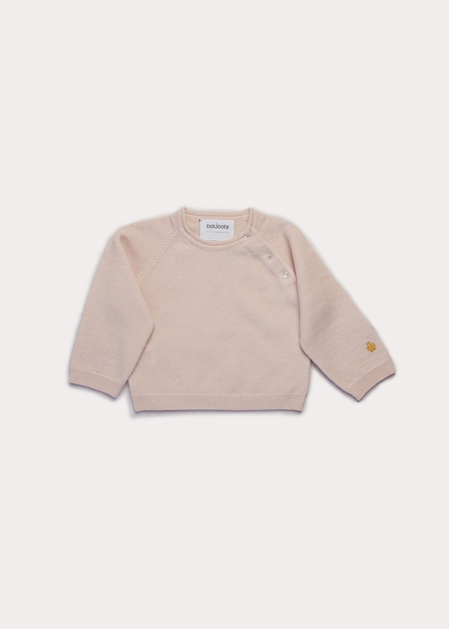 100% CASHMERE BABY RAGLAN SWEATER - Botiboty