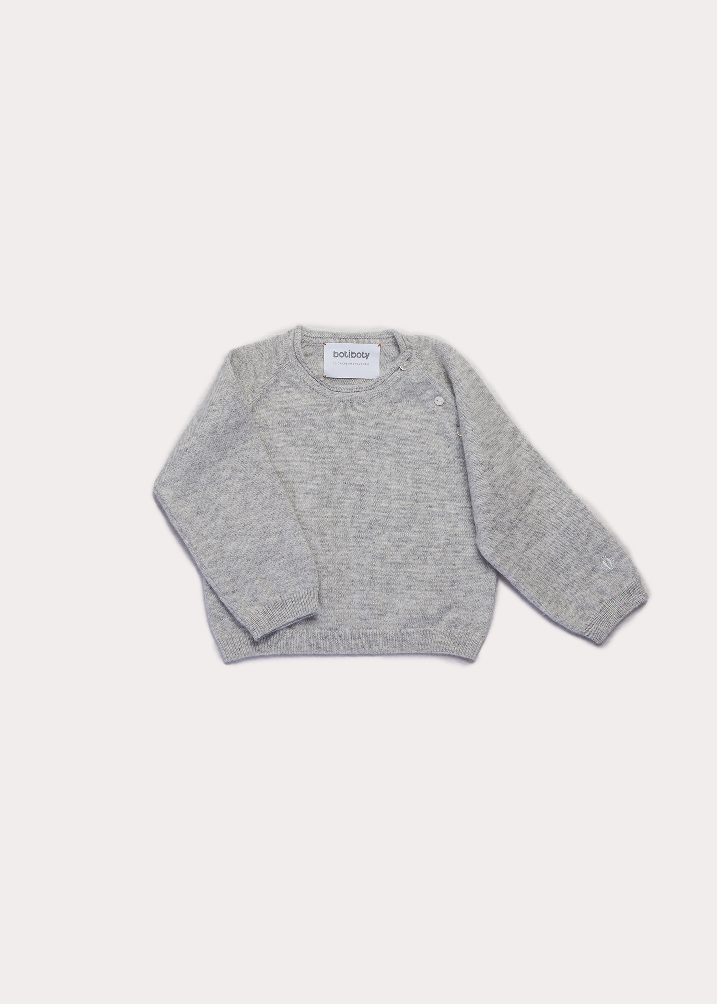 100% CASHMERE BABY RAGLAN SWEATER - Botiboty