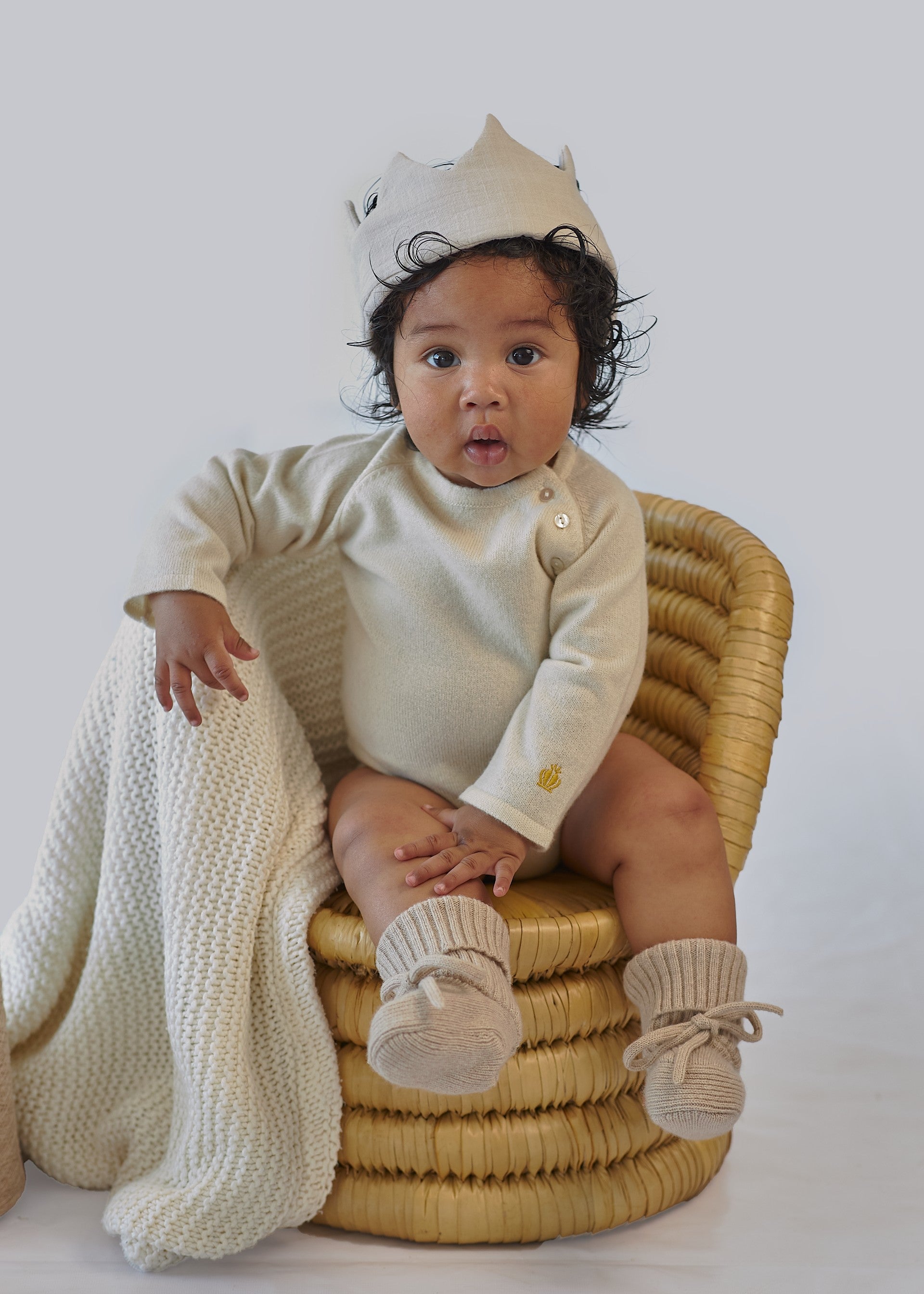 NWT on sale 100% Cashmere 12 Months Neutral Ivory Baby Bodysuit - Best and Co $188