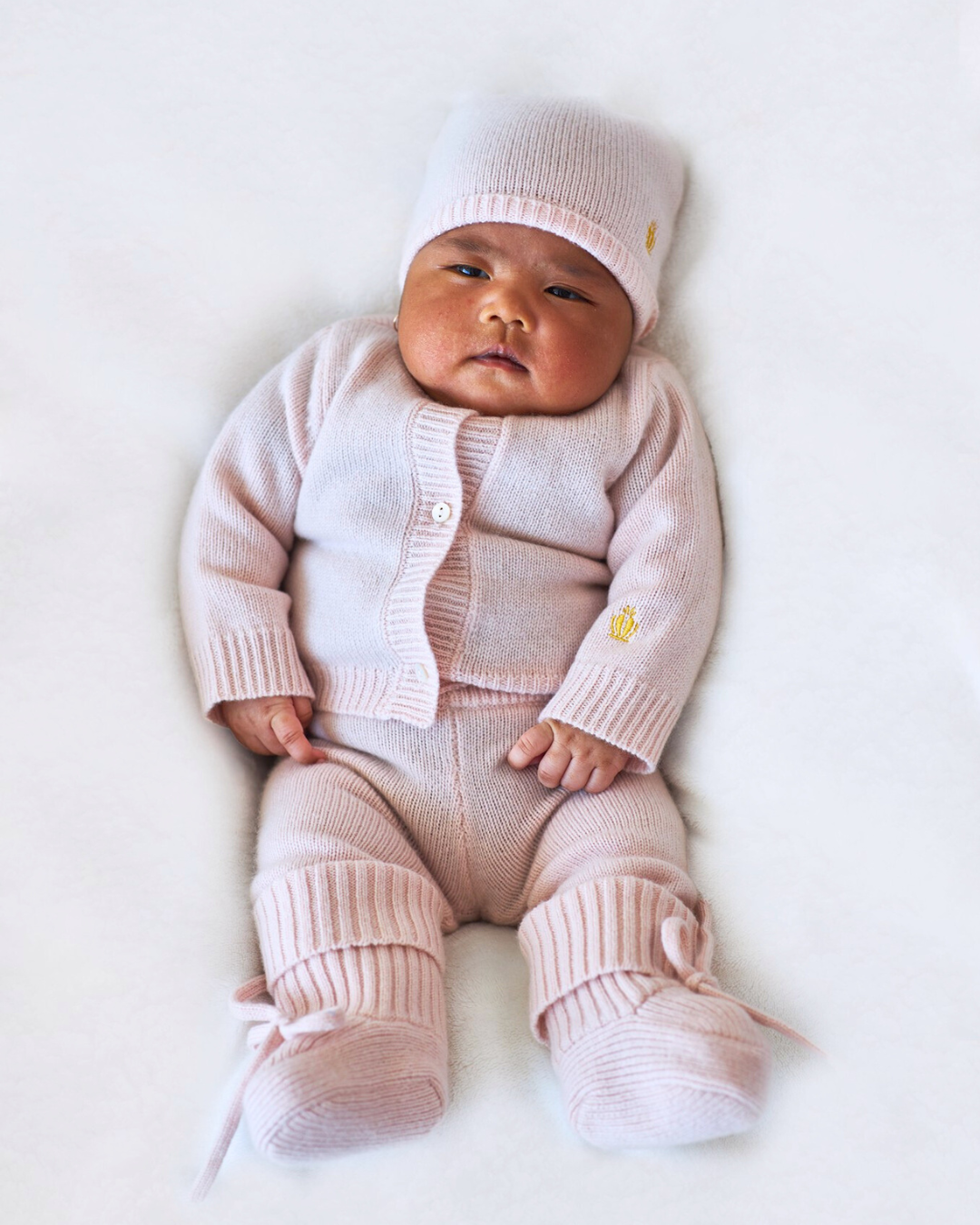 Ensemble bébé rose : gilet, jogging, bonnet et chaussons BOTIBOTY