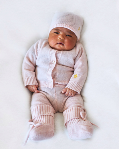 Ensemble bébé rose : gilet, jogging, bonnet et chaussons BOTIBOTY
