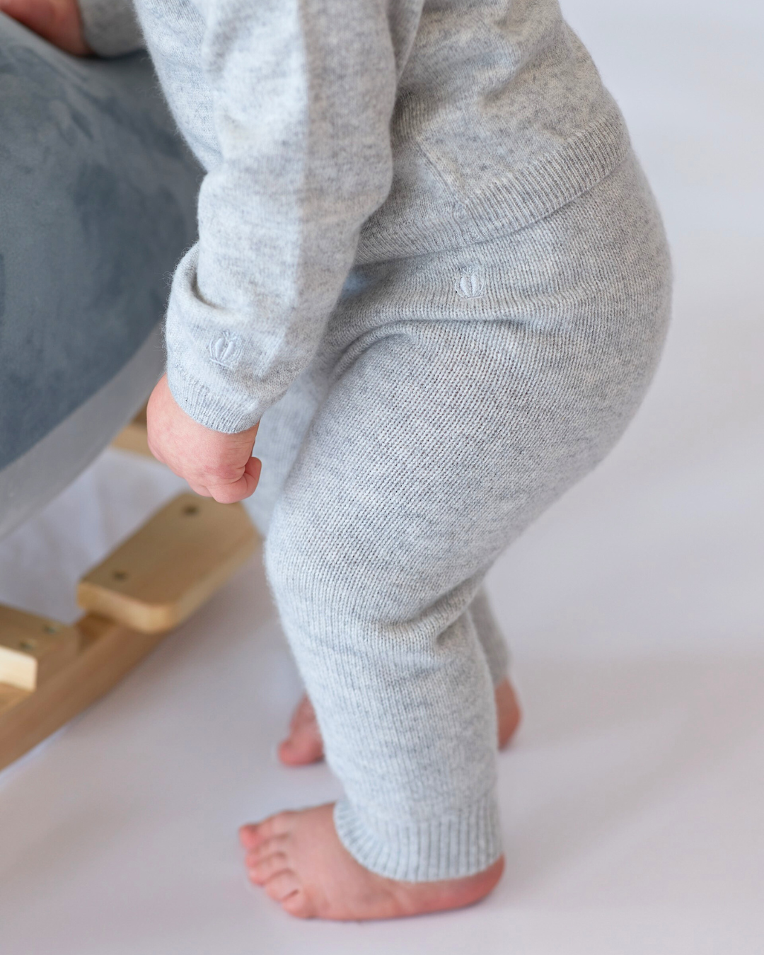 Jogging bébé en cachemire gris BOTIBOTY