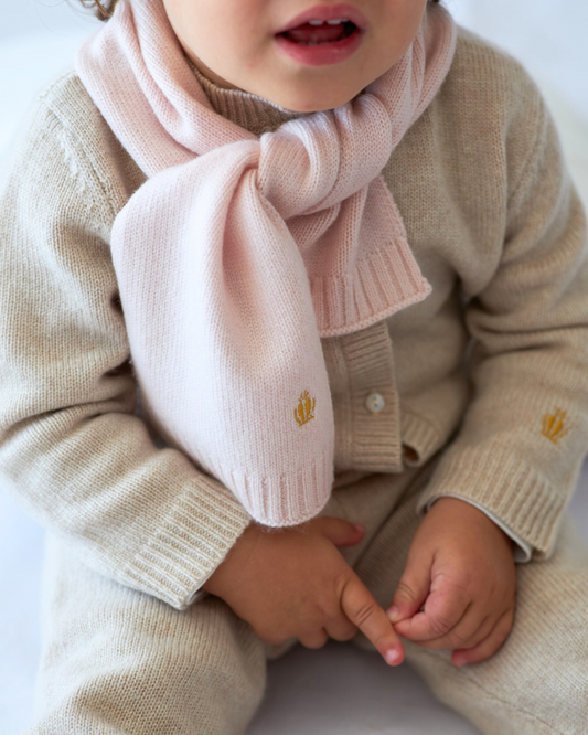Écharpe bébé rose en cachemire BOTIBOTY