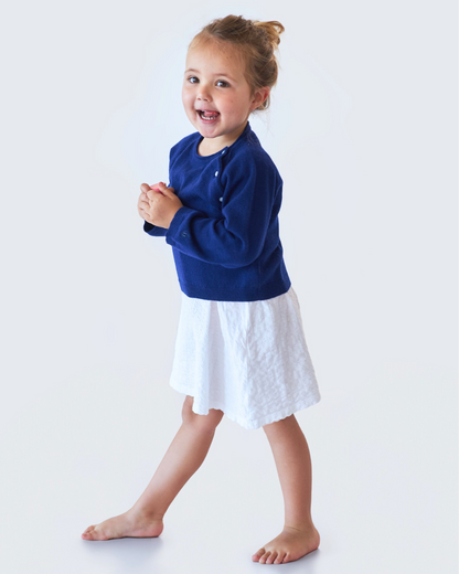 Pull raglan bébé bleu en cachemire BOTIBOTY